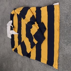 MENS long sleeve Striped  Polo